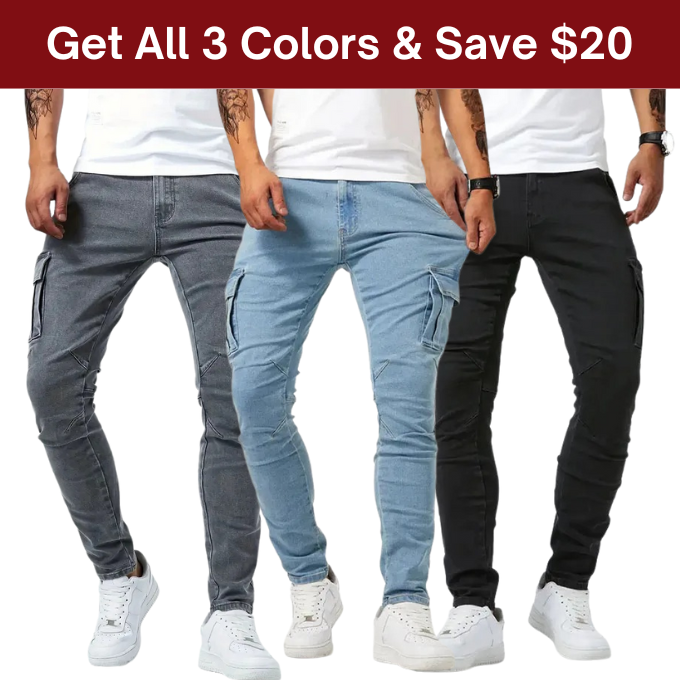 Ανδρικό Cargo Παντελόνι Slim Fit Μοντέρνα Πολυτέλεια