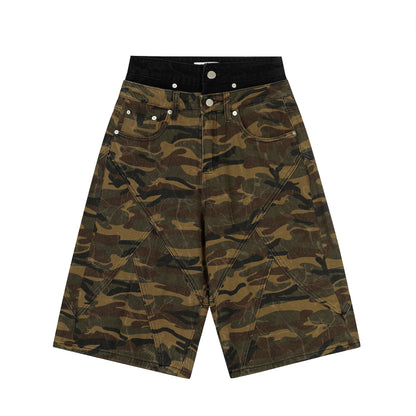 Σορτς Cargo με Camo Πάνελ Omirad