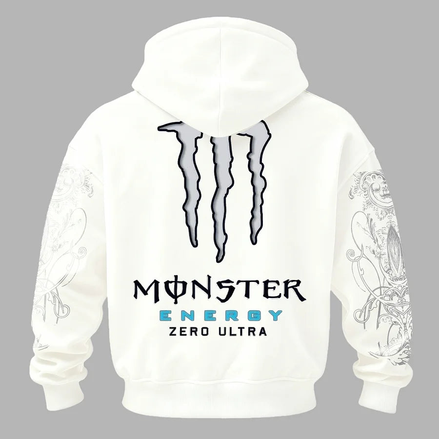 Unisex Φούτερ Monster Energy Zero Ultra με Print και Επένδυση