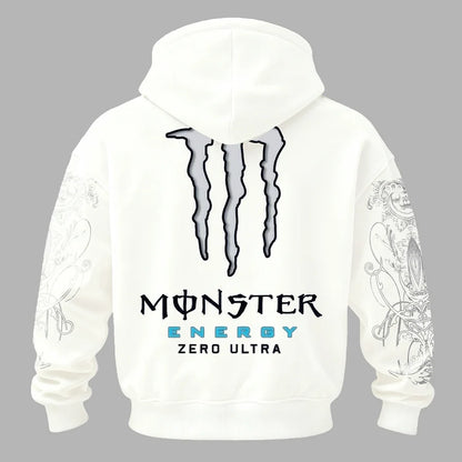 Unisex Φούτερ Monster Energy Zero Ultra με Print και Επένδυση