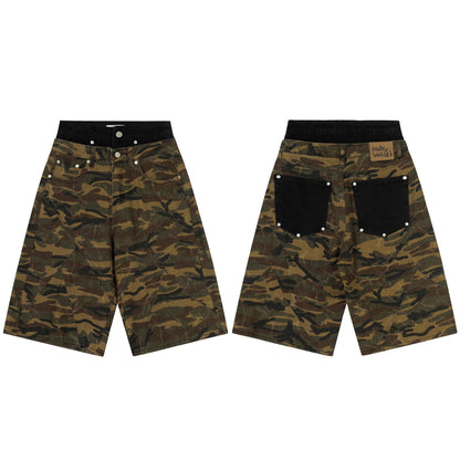 Σορτς Cargo με Camo Πάνελ Omirad