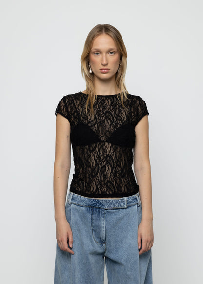 Διάφανο Μπλουζάκι Lace Baby Tee