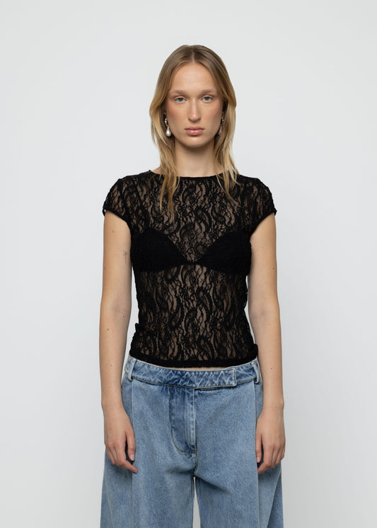Διάφανο Μπλουζάκι Lace Baby Tee