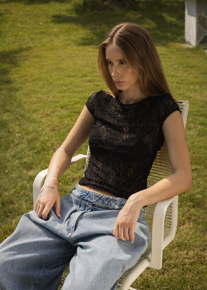 Διάφανο Μπλουζάκι Lace Baby Tee