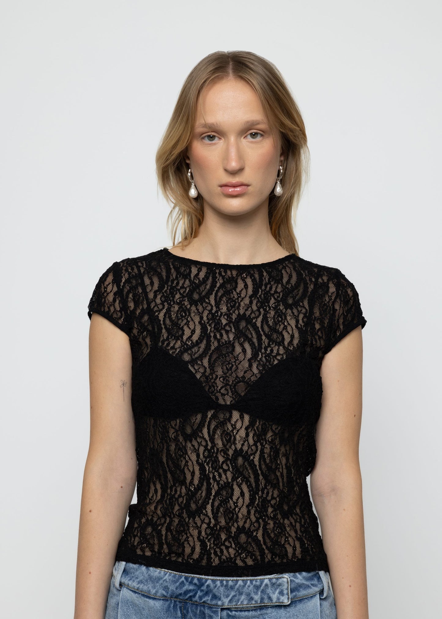 Διάφανο Μπλουζάκι Lace Baby Tee