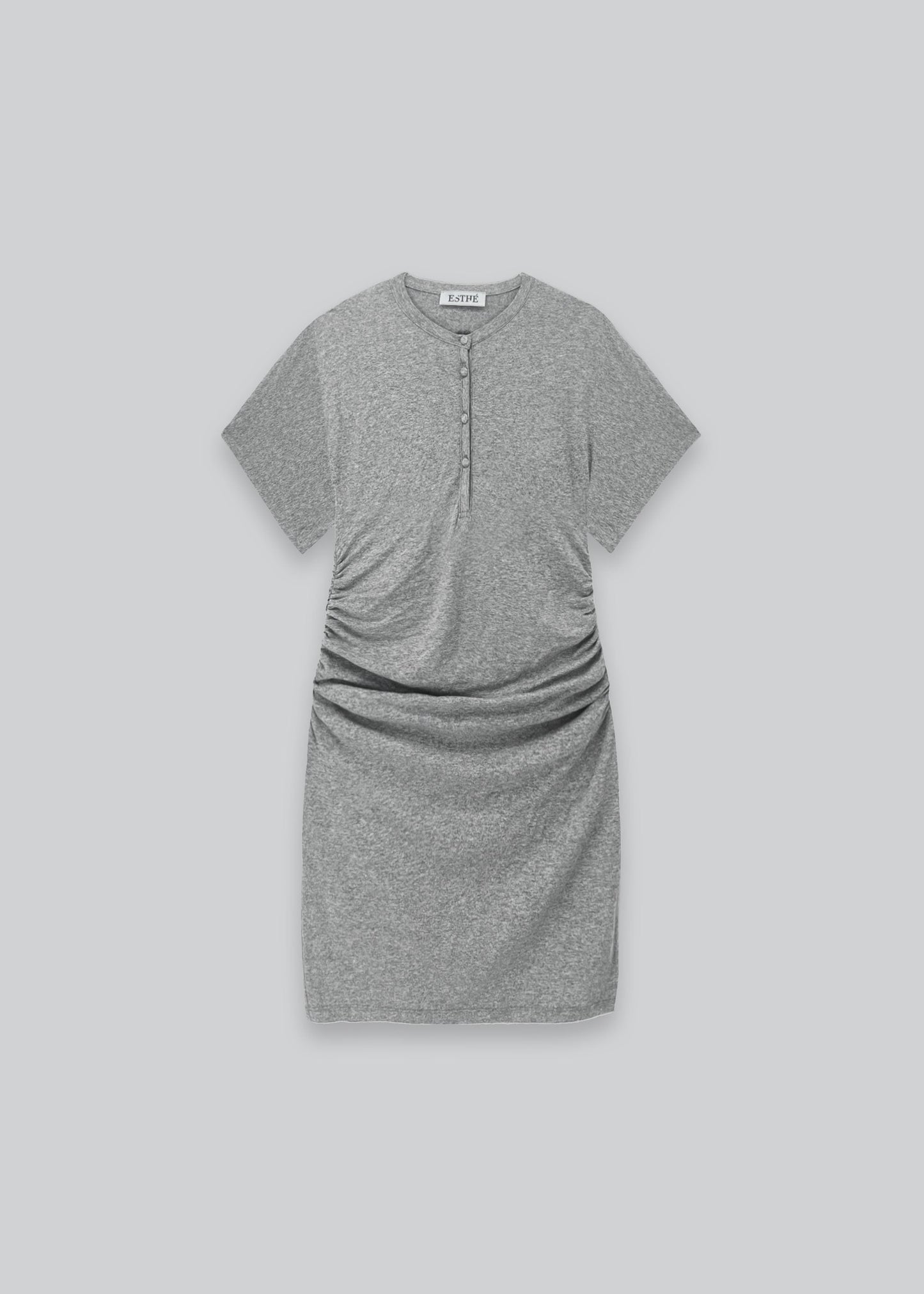 Mini Φόρεμα T-Shirt με Σούρα στη Μέση