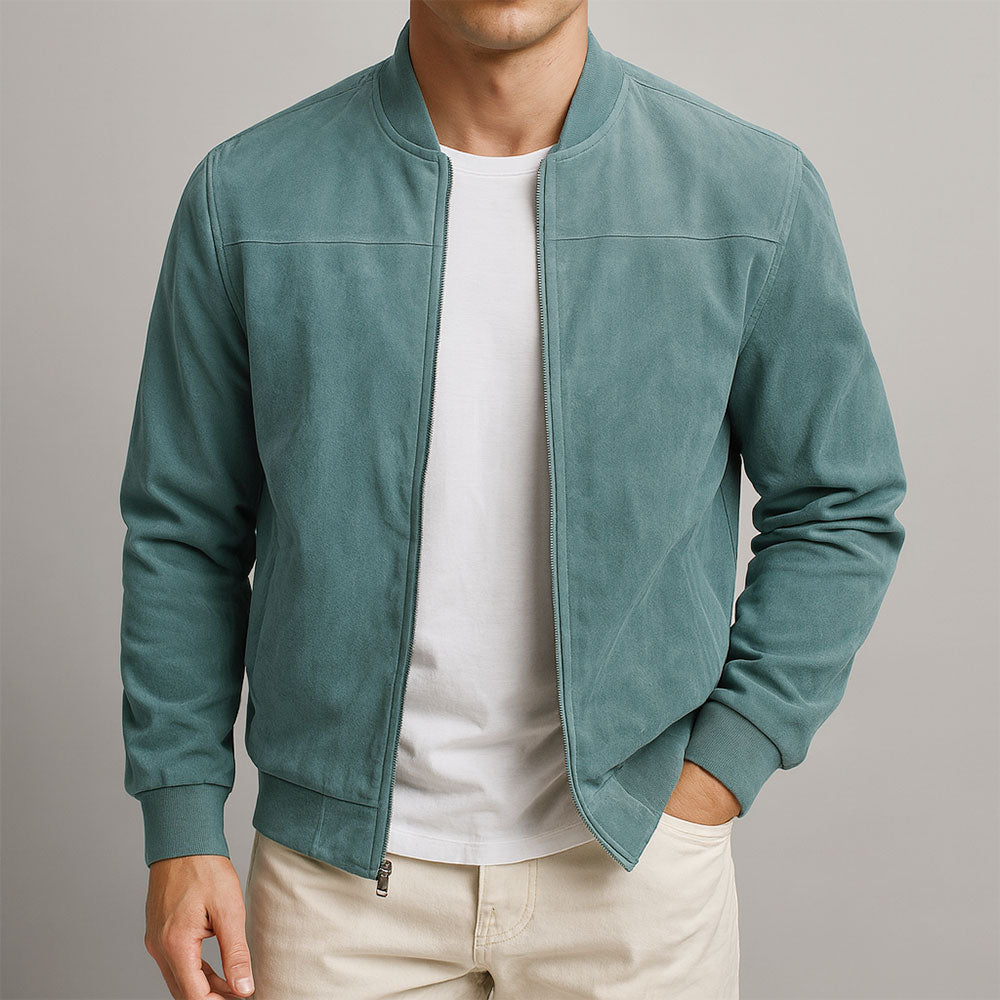 Ανδρικό Μπουφάν Suede Πολυτελείας Minimal Elegance