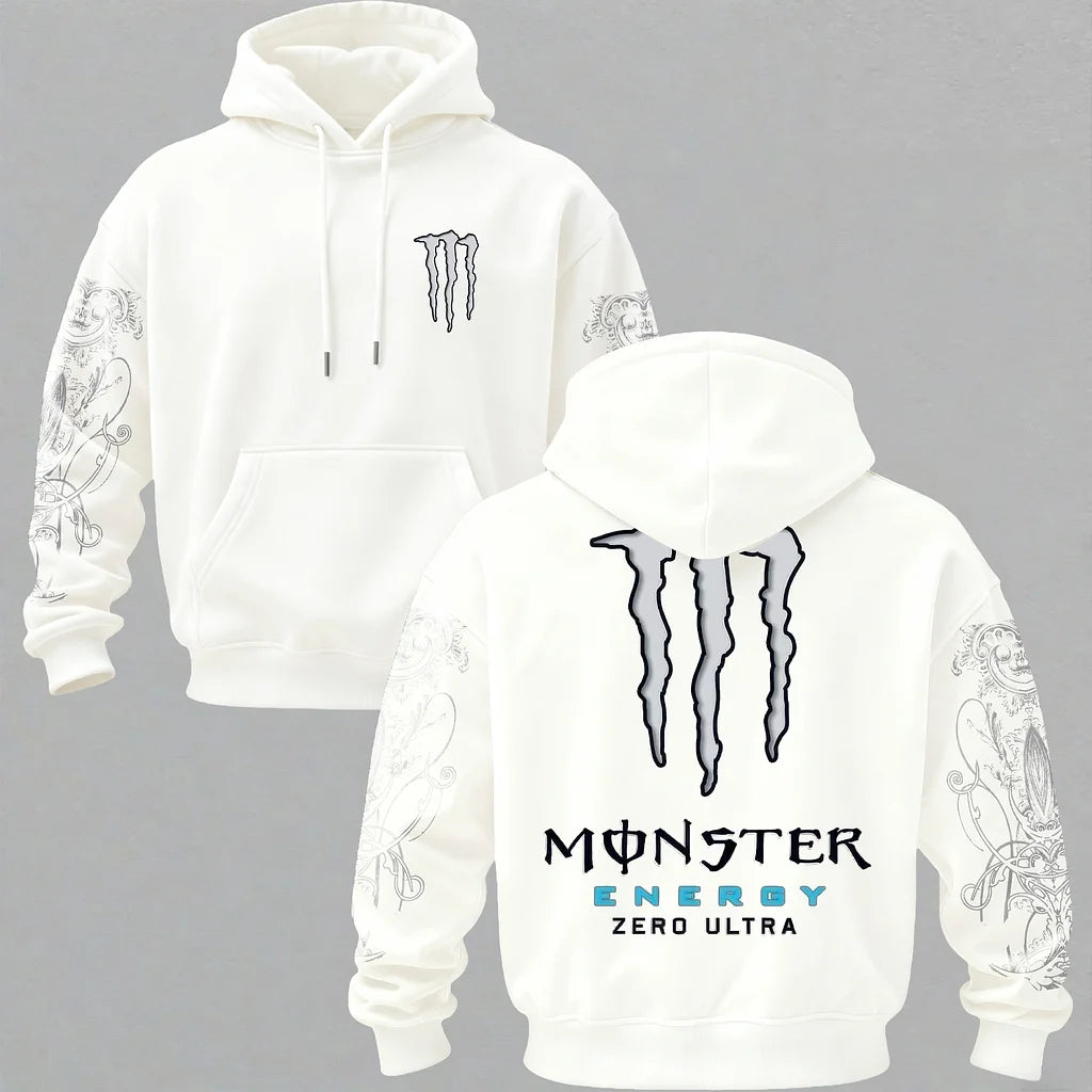 Unisex Φούτερ Monster Energy Zero Ultra με Print και Επένδυση