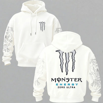 Unisex Φούτερ Monster Energy Zero Ultra με Print και Επένδυση