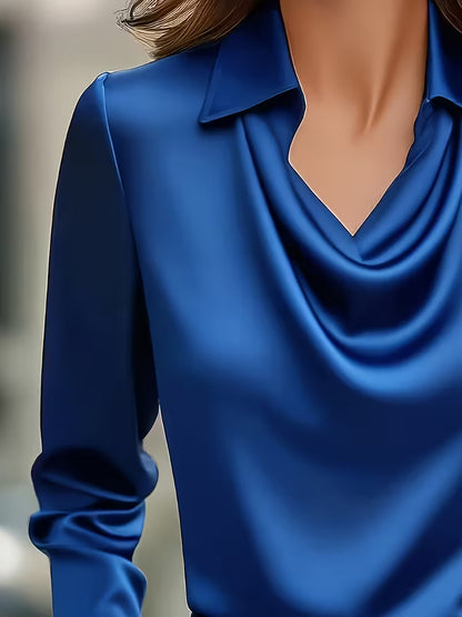ατέν Μπλούζα Cowl Neck Εκλεπτυσμένη Κομψότητα