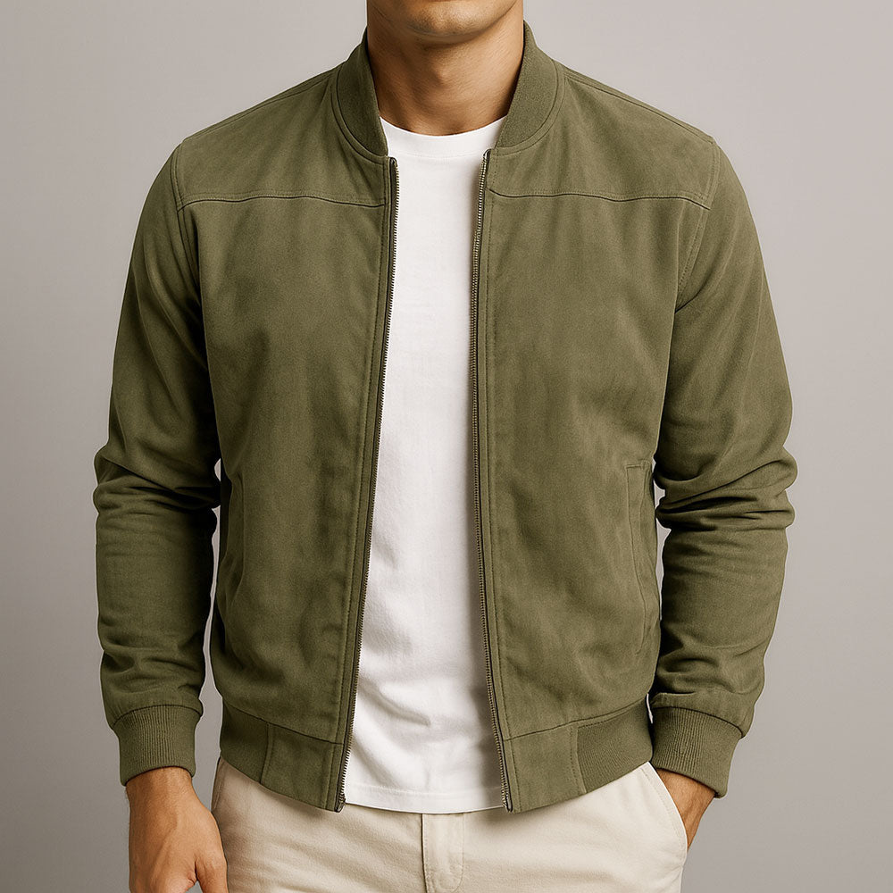 Ανδρικό Μπουφάν Suede Πολυτελείας Minimal Elegance