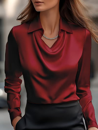 ατέν Μπλούζα Cowl Neck Εκλεπτυσμένη Κομψότητα