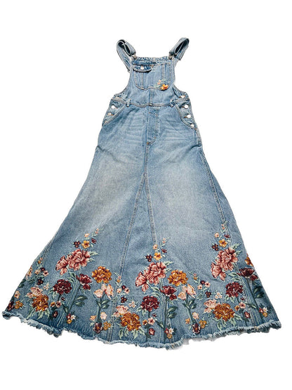 Denim Floral Ολόσωμη Φόρμα