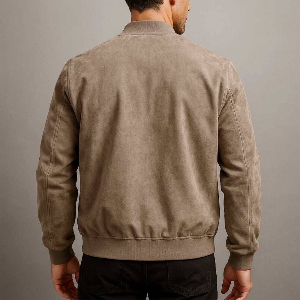 Ανδρικό Μπουφάν Suede Πολυτελείας Minimal Elegance