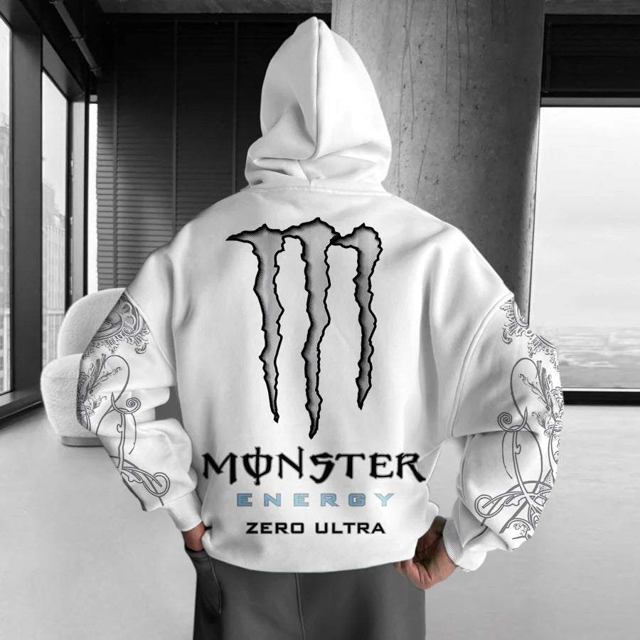 Unisex Φούτερ Monster Energy Zero Ultra με Print και Επένδυση