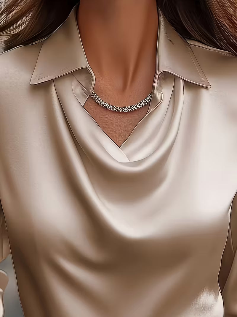 ατέν Μπλούζα Cowl Neck Εκλεπτυσμένη Κομψότητα