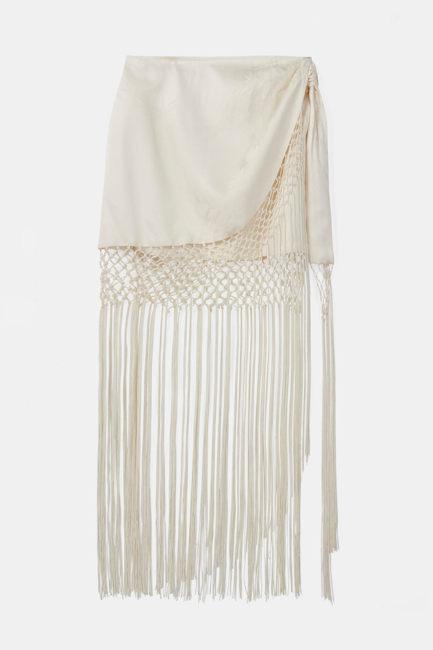 Midi Φούστα Sarong Jacquard με Κρόσσια