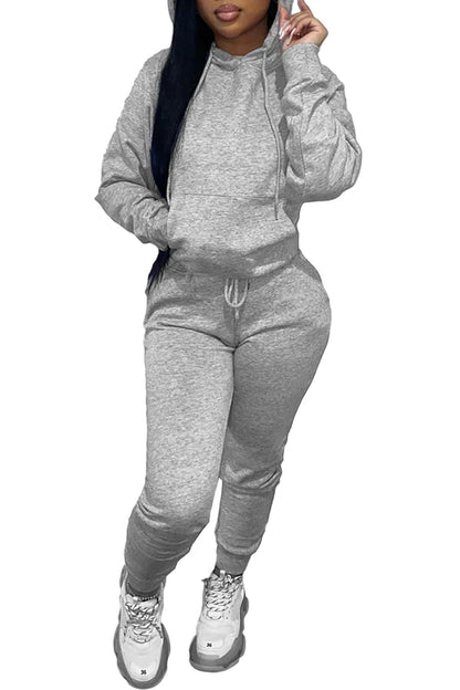 “Off-Duty Luxe” Φούτερ με Κουκούλα & Jogger (2 Τεμ.)