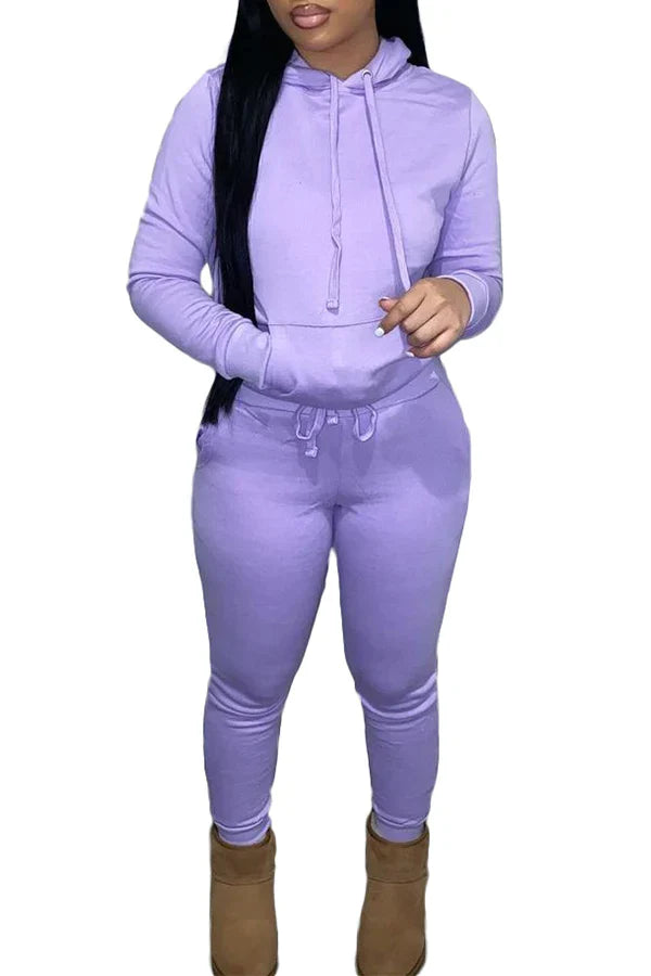 “Off-Duty Luxe” Φούτερ με Κουκούλα & Jogger (2 Τεμ.)