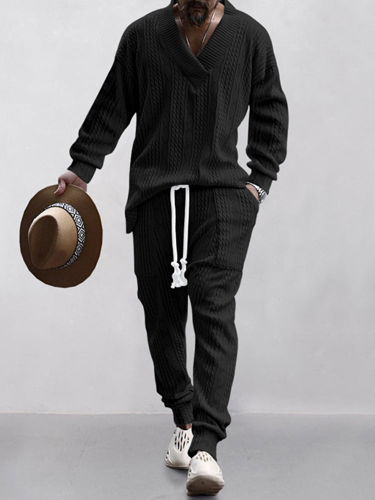 Σετ Athleisure Cable Jacquard
