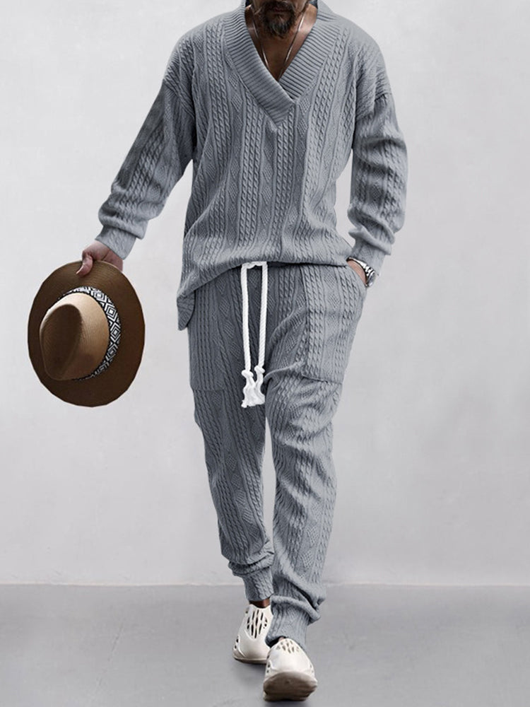 Σετ Athleisure Cable Jacquard