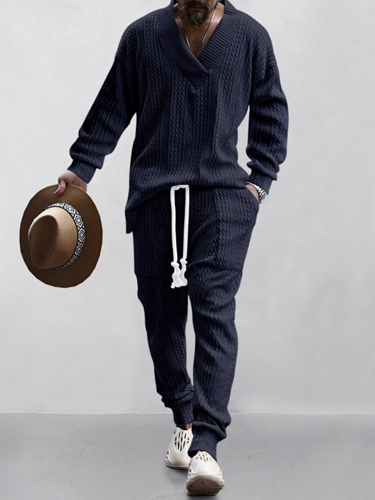 Σετ Athleisure Cable Jacquard