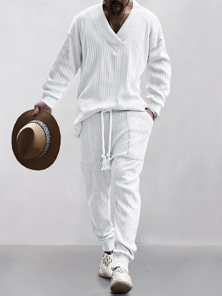 Σετ Athleisure Cable Jacquard