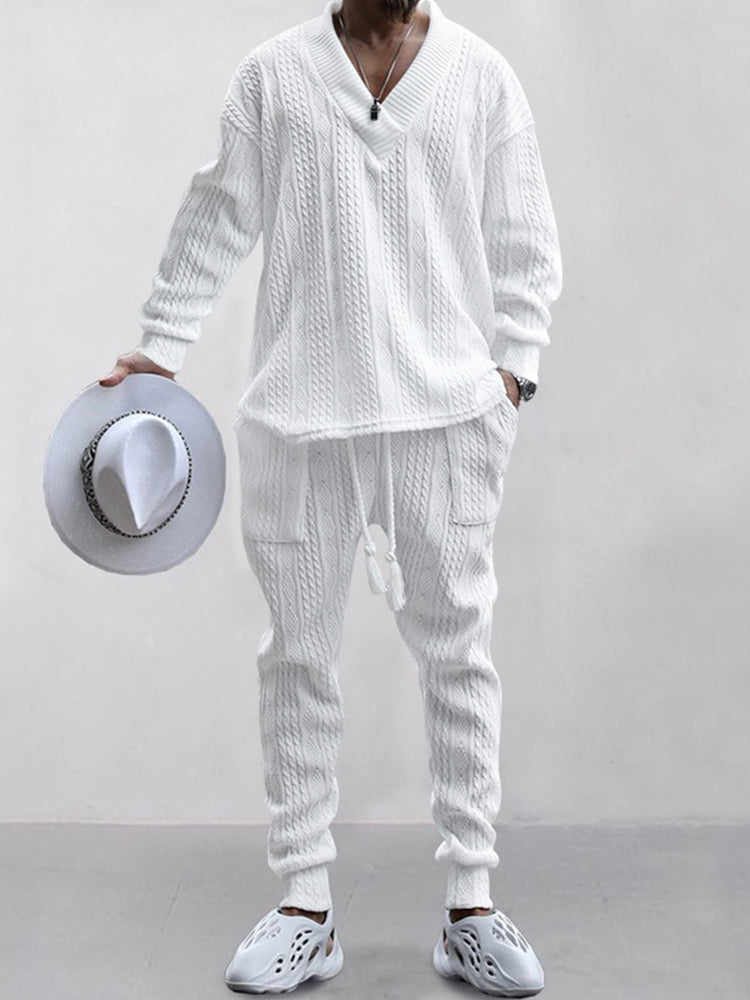 Σετ Athleisure Cable Jacquard