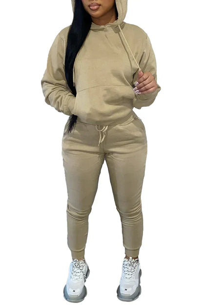 “Off-Duty Luxe” Φούτερ με Κουκούλα & Jogger (2 Τεμ.)