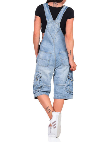 Γυναικεία Denim Σαλοπέτα Cargo Σορτς