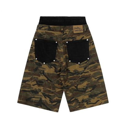 Σορτς Cargo με Camo Πάνελ Omirad