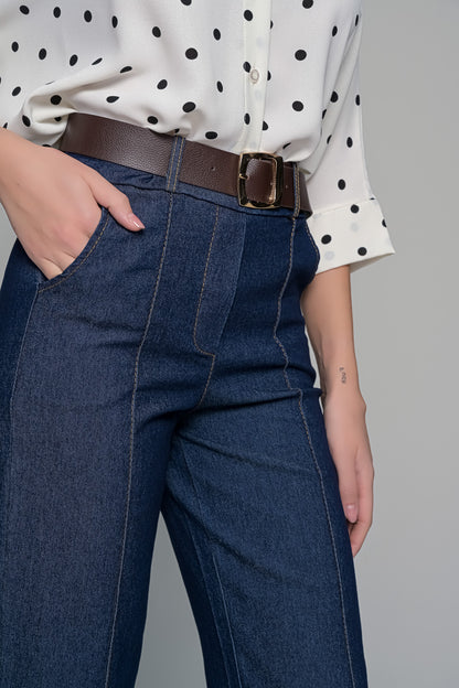 Γυναικείο Παντελόνι Denim με Άνετη Εφαρμογή