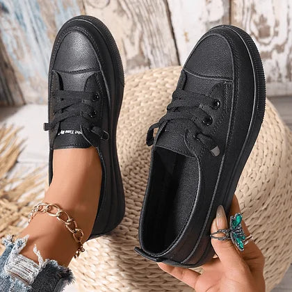 🔥Τελευταία μέρα 50% έκπτωση - Γυναικείες λευκές μπαλαρίνες με κορδόνια - αναπνέουν, μαλακή εσωτερική σόλα
