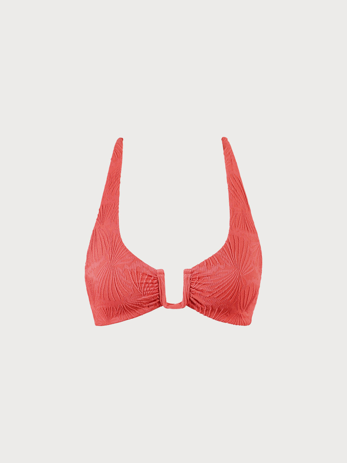 Riviera Jacquard Μπικίνι Top με U-Ring & Χιαστί Πλάτη