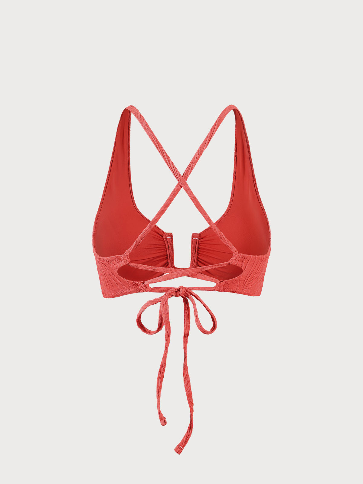 Riviera Jacquard Μπικίνι Top με U-Ring & Χιαστί Πλάτη