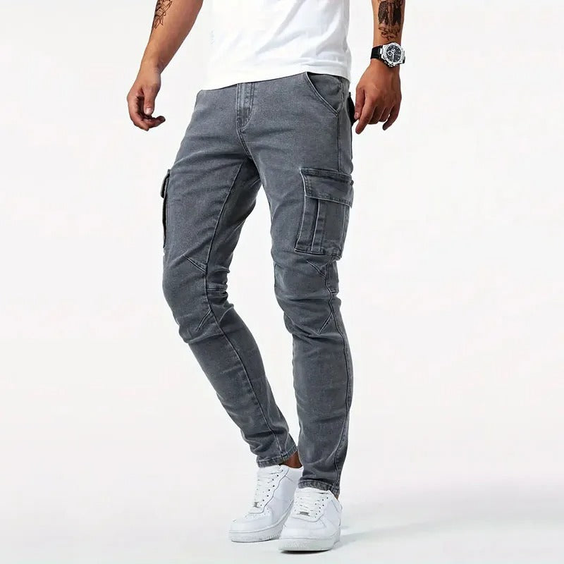 Ανδρικό Cargo Παντελόνι Slim Fit Μοντέρνα Πολυτέλεια