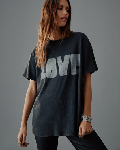 Σκούρο Άνετο T-Shirt Love