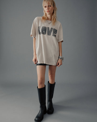 Σκούρο Άνετο T-Shirt Love