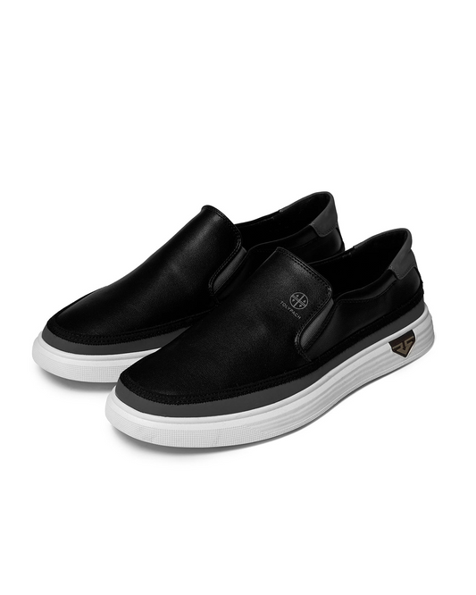 Ανδρικά Μαύρα Slip-On Sneakers με Μοντέρνα Σόλα