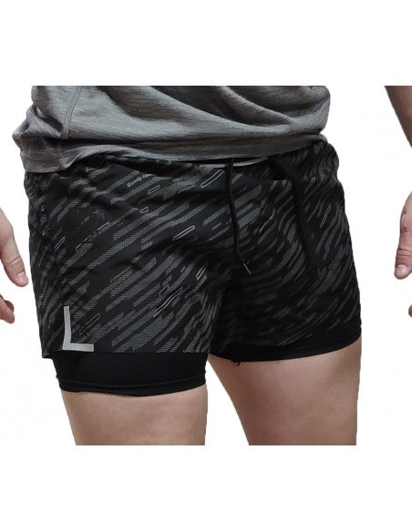 Superdry Sport Ανδρική Μαύρη Βερμούδα Μακό