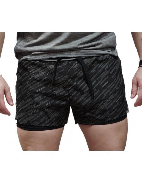 Superdry Sport Ανδρική Μαύρη Βερμούδα Μακό