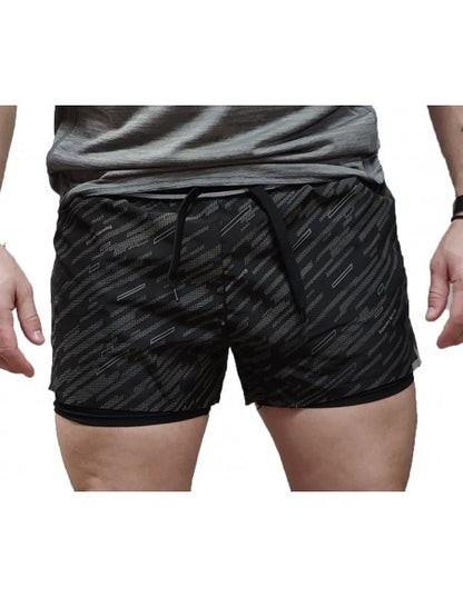 Superdry Sport Ανδρική Μαύρη Βερμούδα Μακό