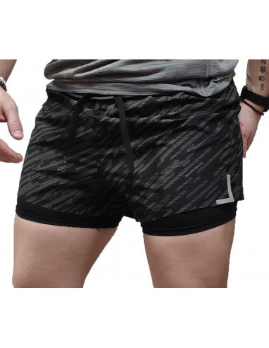 Superdry Sport Ανδρική Μαύρη Βερμούδα Μακό