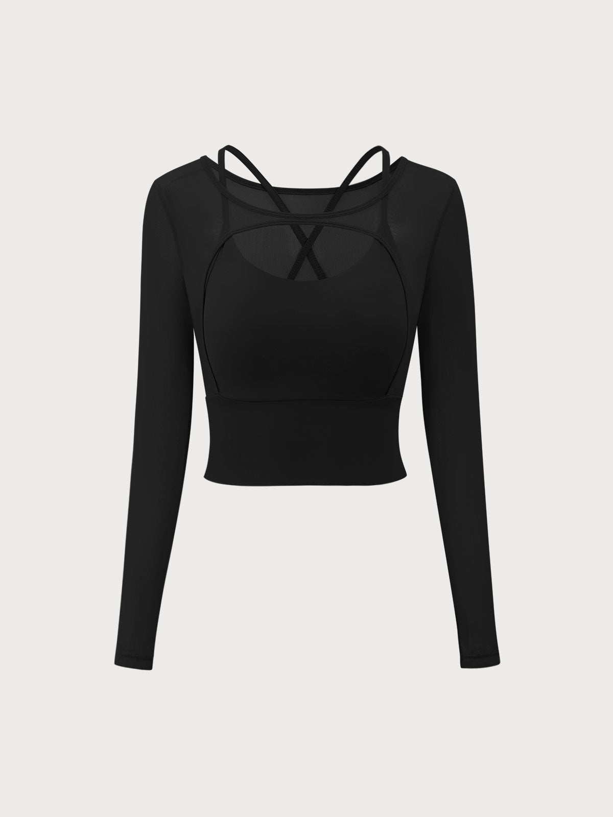 Silhouette Μακρυμάνικο Cutout Top (Ελαφριά Υποστήριξη)