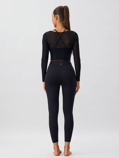 Silhouette Μακρυμάνικο Cutout Top (Ελαφριά Υποστήριξη)