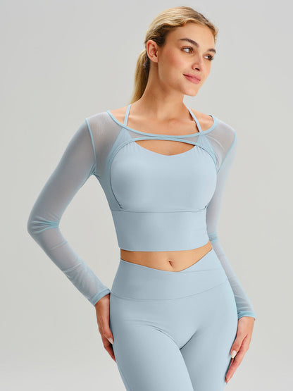 Silhouette Μακρυμάνικο Cutout Top (Ελαφριά Υποστήριξη)
