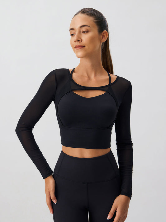 Silhouette Μακρυμάνικο Cutout Top (Ελαφριά Υποστήριξη)