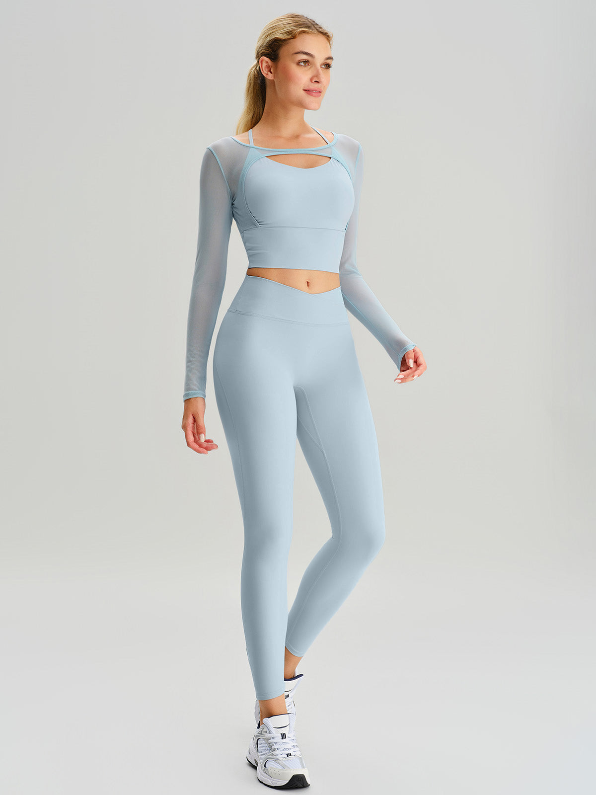 Silhouette Μακρυμάνικο Cutout Top (Ελαφριά Υποστήριξη)